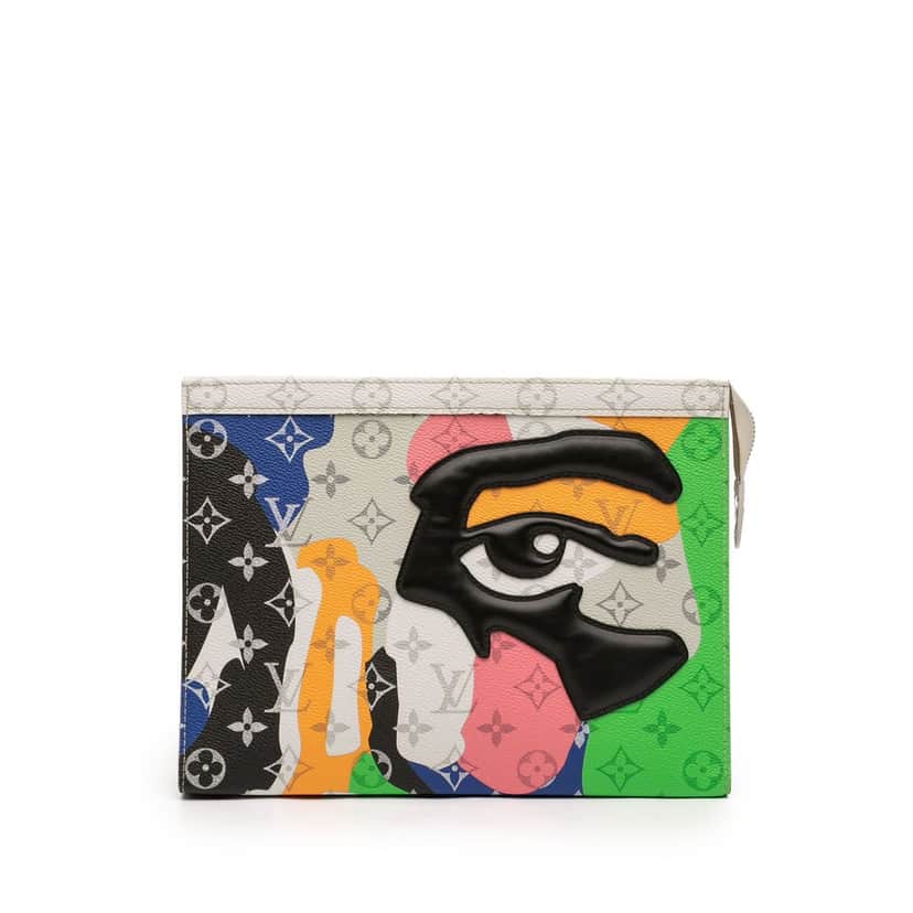Louis Vuitton Monogram KidSuper Pochette Voyage MM White Very good condition - Front View