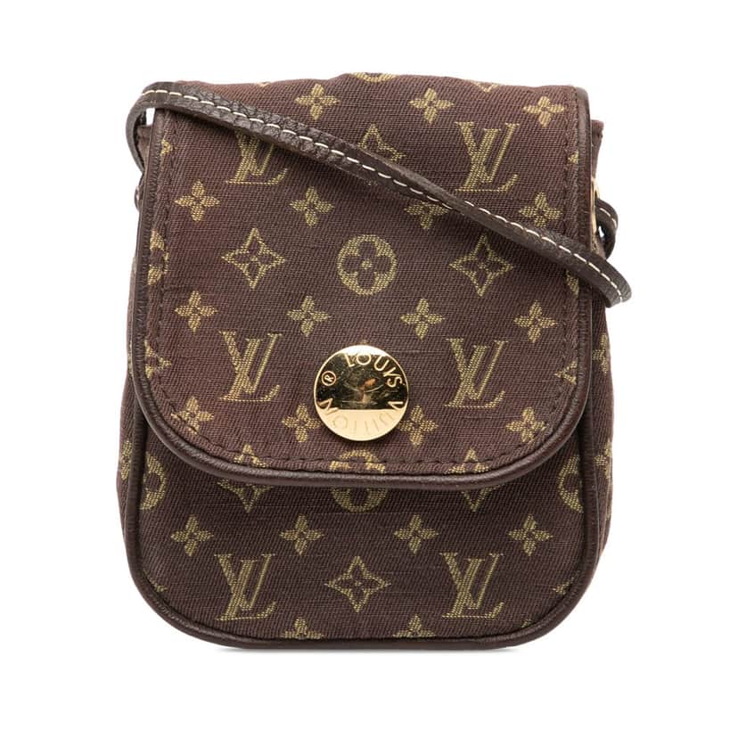 Louis Vuitton Monogram Mini Lin Pochette Cancun Brown Very good condition - Front View