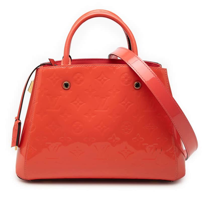 Louis Vuitton Monogram Vernis Montaigne BB Orange Leather Very good condition - Front View
