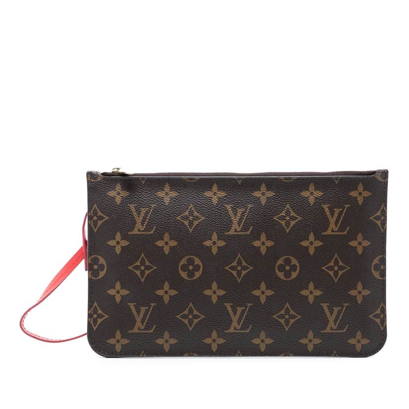 Louis Vuitton Monogram Neverfull MM Pouch Brown Very good condition - Front View