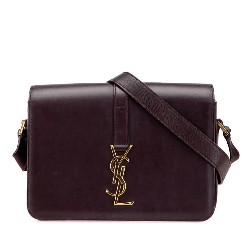 Saint Laurent Medium Leather Monogram Universite Bag Red Leather Very good condition - Front View