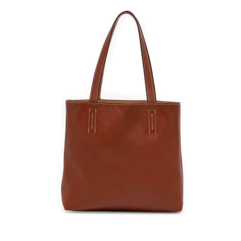Hermès Swift and Veau Sikkim Double Sens 28 Brown Leather Very good condition - Front View