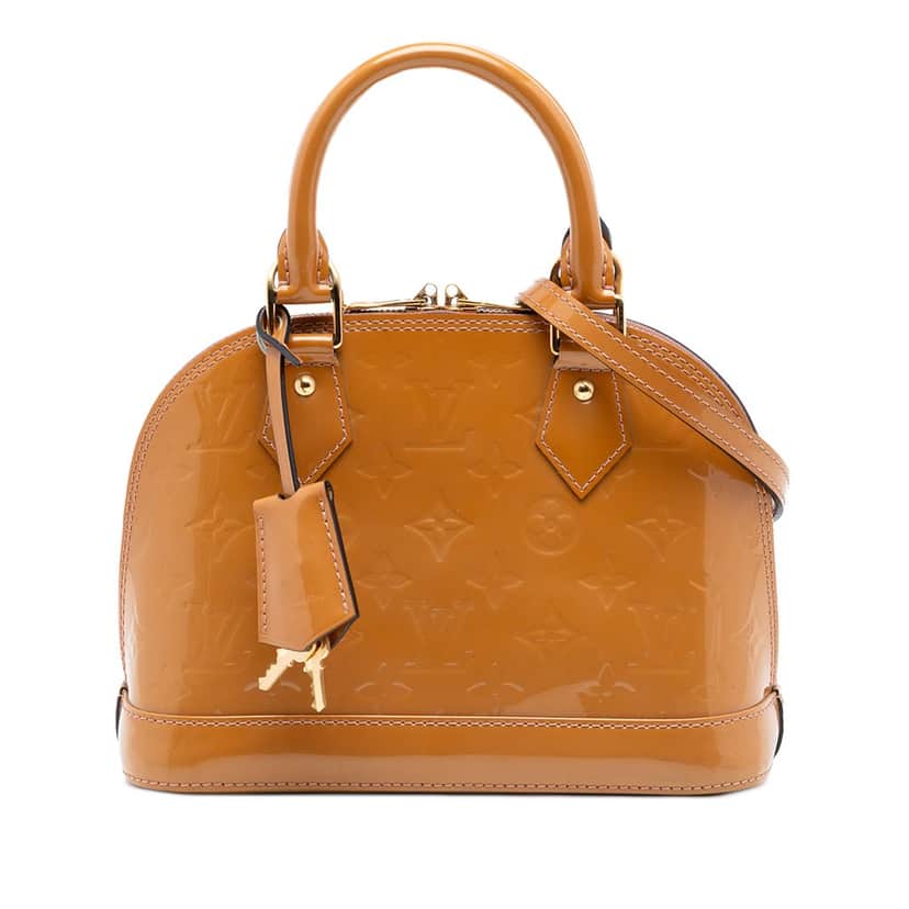 Louis Vuitton Monogram Vernis Alma BB Brown Leather Very good condition - Front View