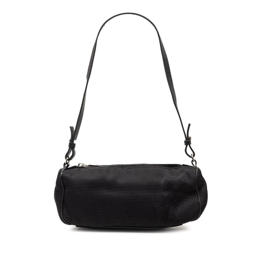 Saint Laurent Nylon Logo Shoulder Bag Black Very good condition - Front View