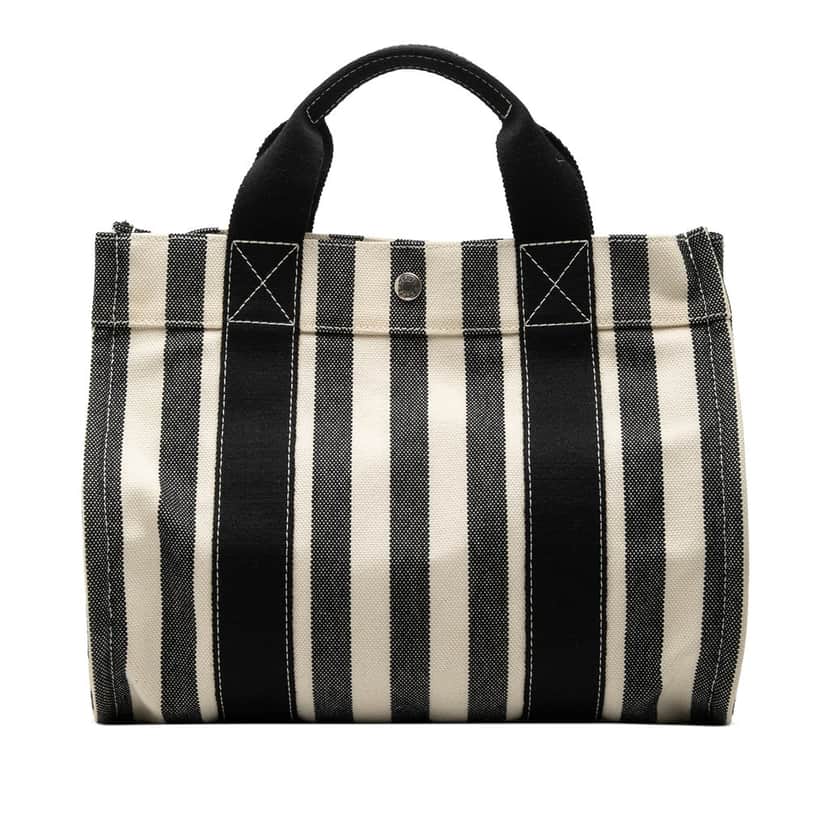 Hermès Toile Cannes PM Black Very good condition - Front View