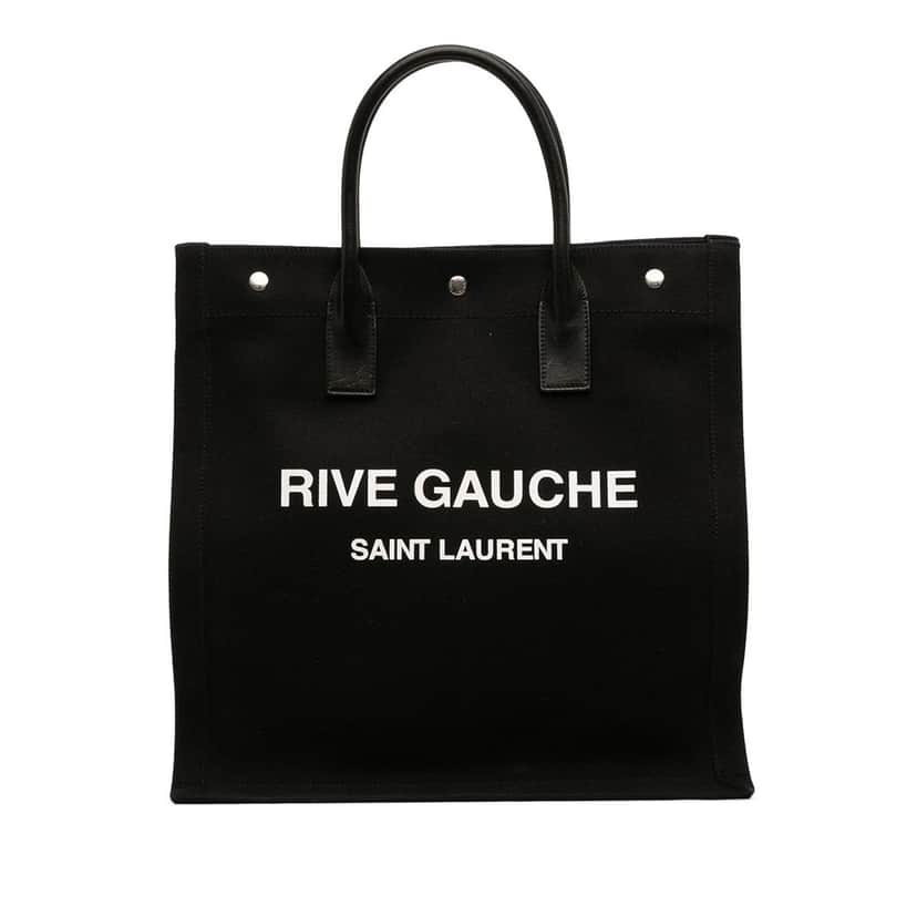 Saint Laurent Canvas Rive Gauche North South Tote Black Very good condition - Front View