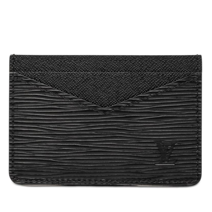 Louis Vuitton Epi Neo Porte Cartes Card Holder Black Leather Very good condition - Front View