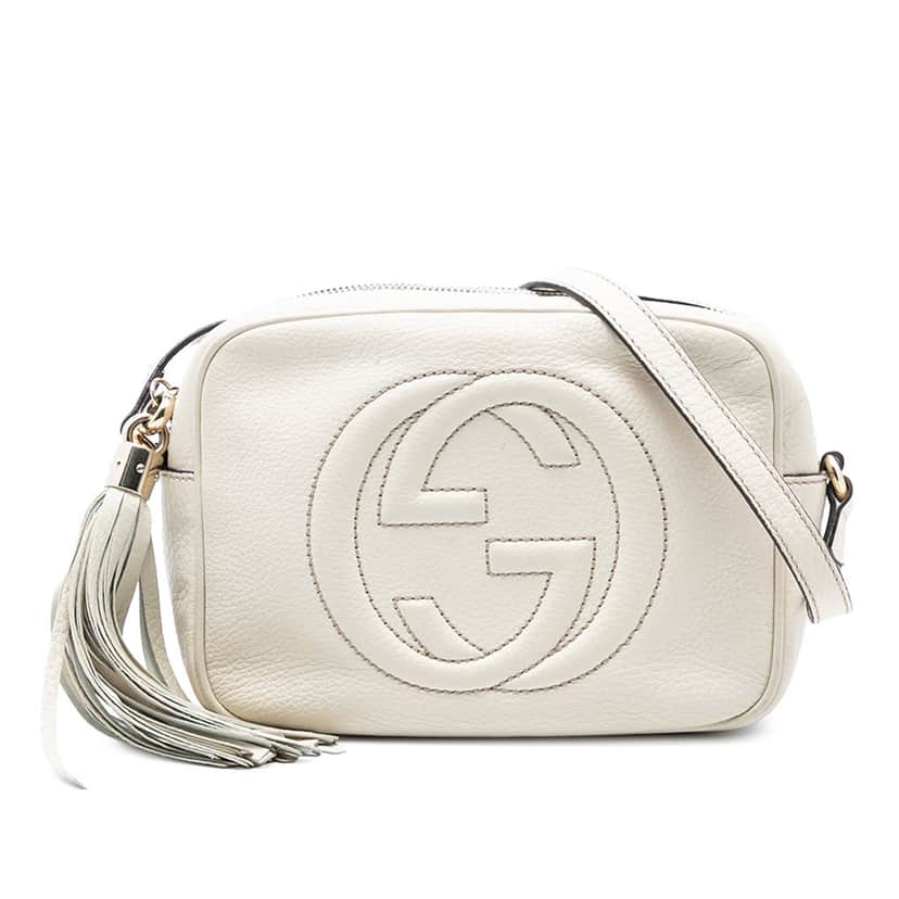Gucci Leather Soho Disco Crossbody White Leather Very good condition - Front View