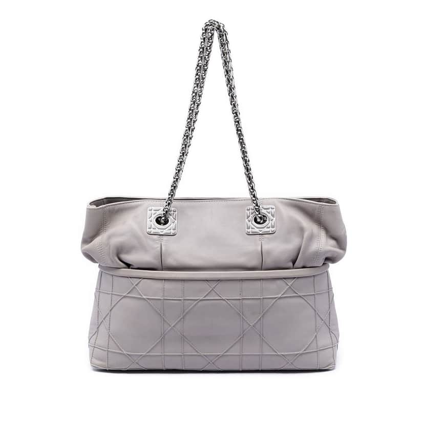 Dior Lambskin Cannage Granville Chain Tote Other Leather Very good condition - Front View