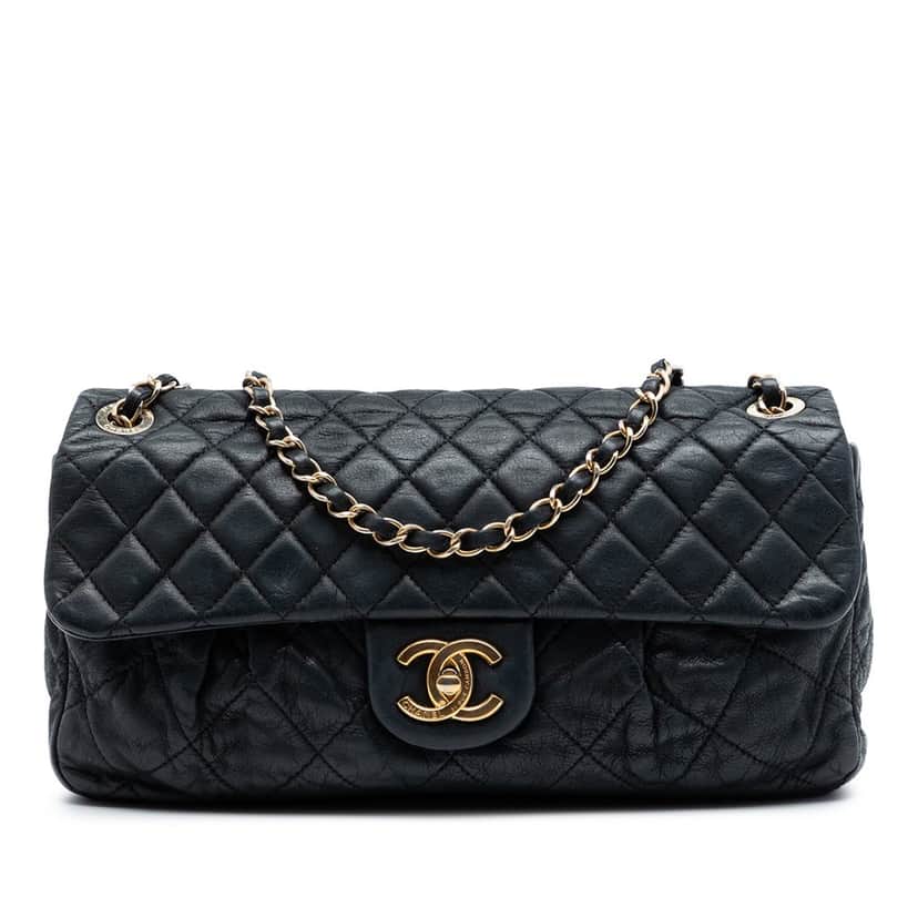 Chanel Quilted Calfskin Chic Quilt Flap Black Leather Very good condition - Front View