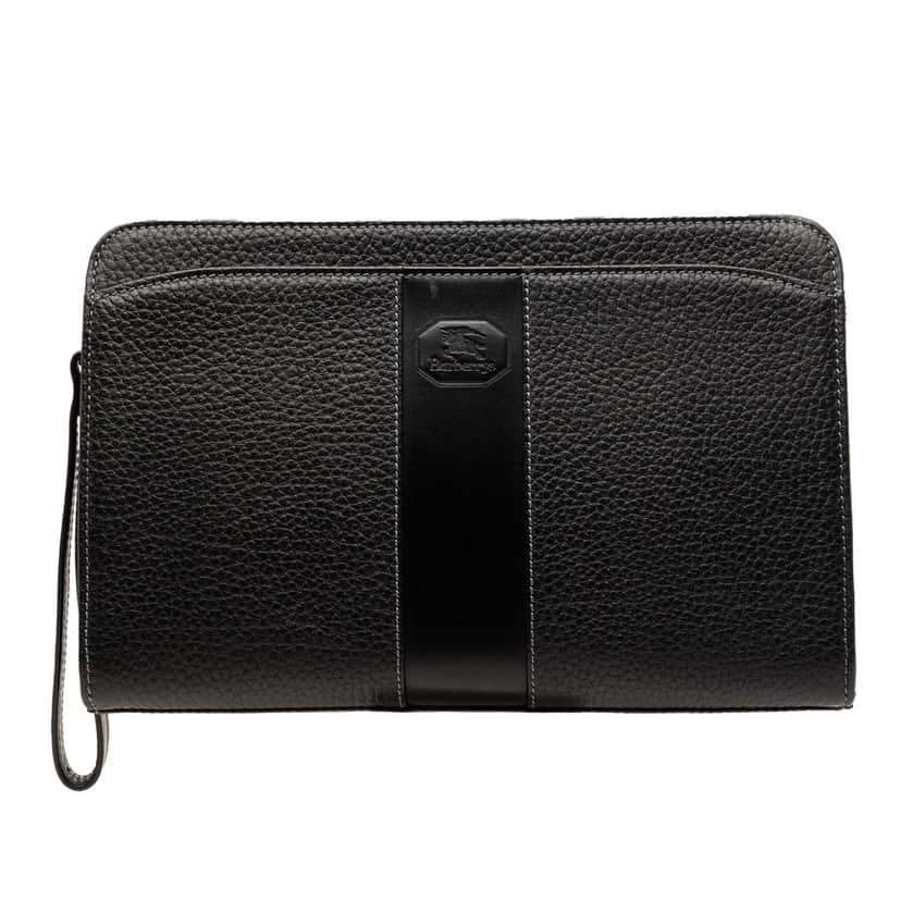 Burberry Leather Clutch Black Leather Very good condition - Front View