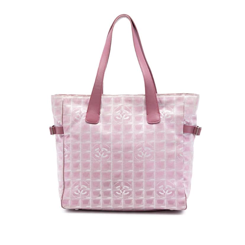 Chanel New Travel Line Nylon Tote Pink Very good condition - Front View