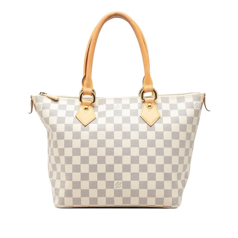 Louis Vuitton Damier Azur Saleya PM White Very good condition - Front View