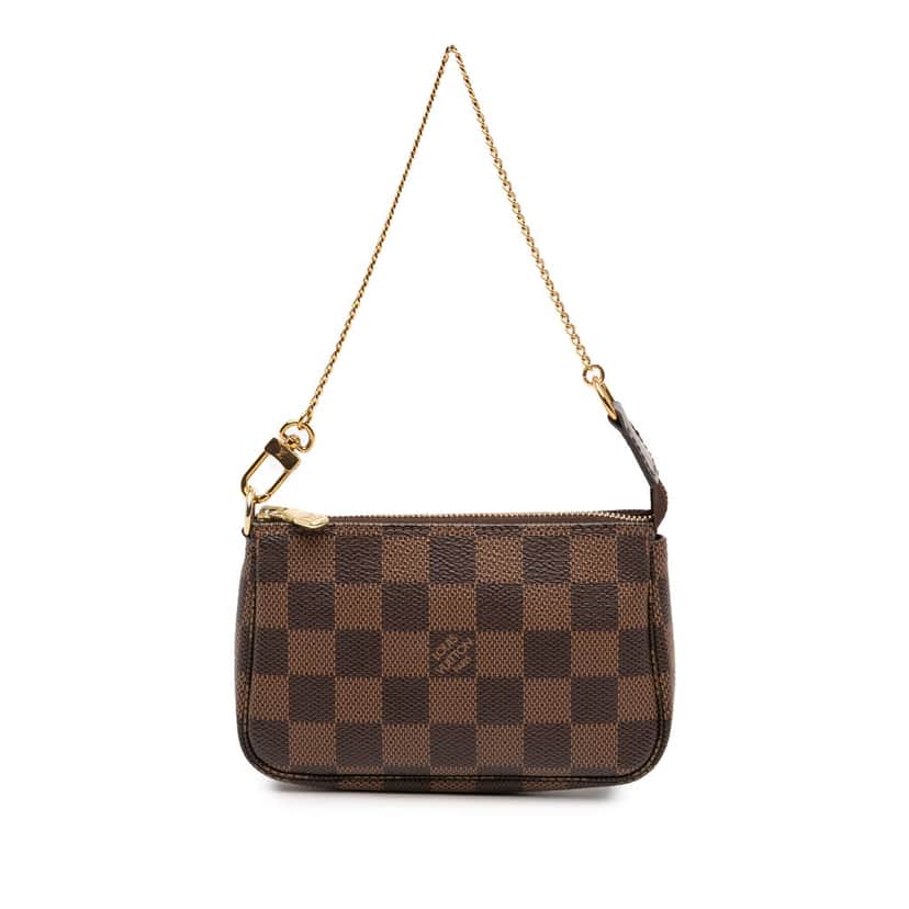 Louis Vuitton Damier Ebene Mini Pochette Accessoires Brown Very good condition - Front View