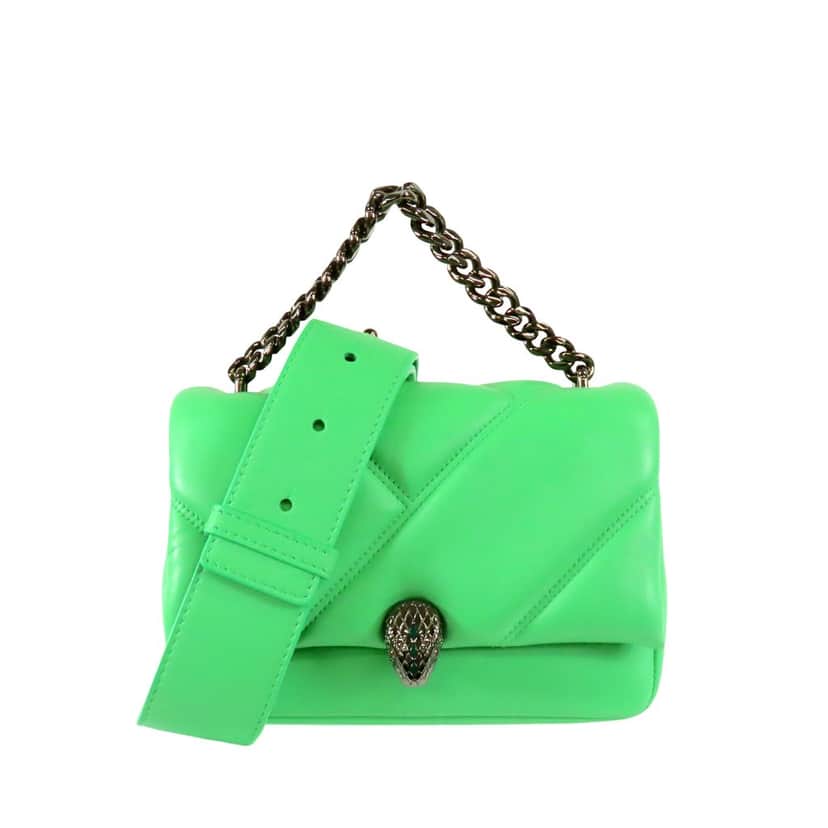 Bvlgari Mini Leather Serpenti Cabochon Satchel Green Leather Very good condition - Front View