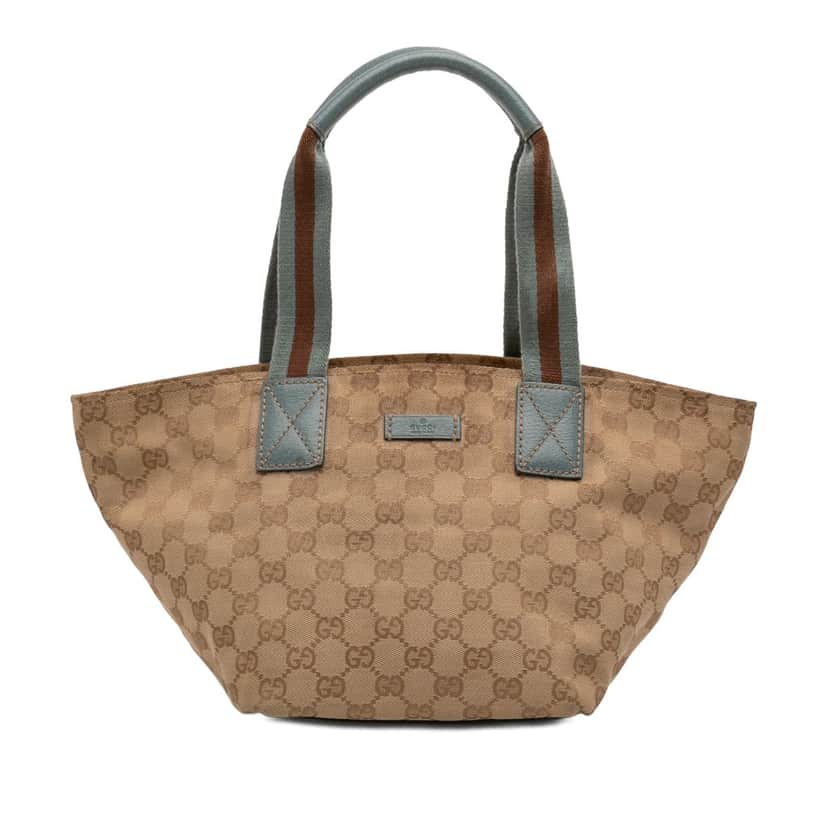Gucci GG Canvas Web Tote Beige Very good condition - Front View
