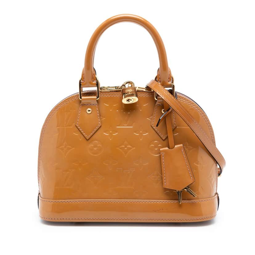 Louis Vuitton Monogram Vernis Alma BB Brown Leather Very good condition - Front View