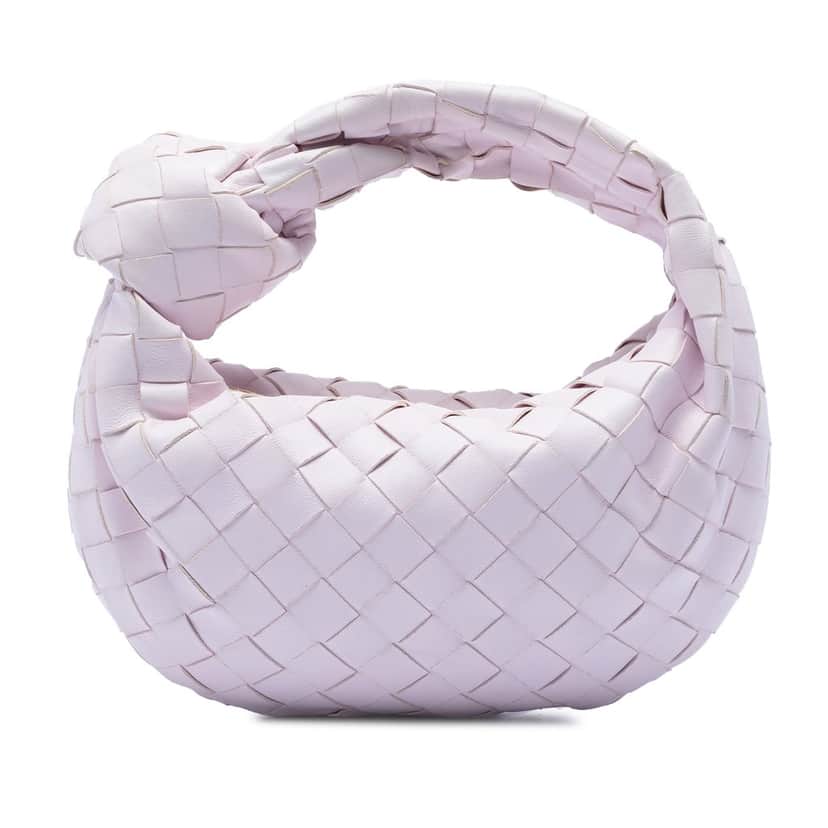 Bottega Veneta Mini Nappa Intrecciato Jodie Pink Leather Very good condition - Front View