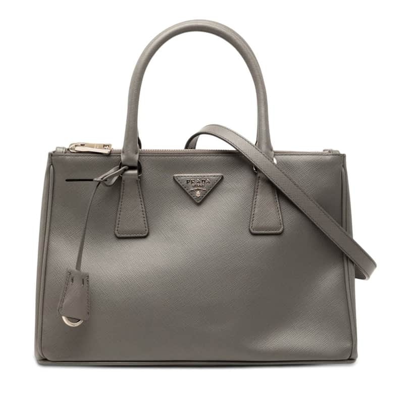 Prada Medium Saffiano Lux Galleria Double Zip Satchel Other Leather Very good condition - Front View