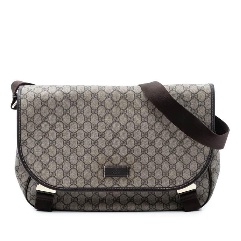 Gucci GG Supreme Messenger Bag Beige Very good condition - Front View