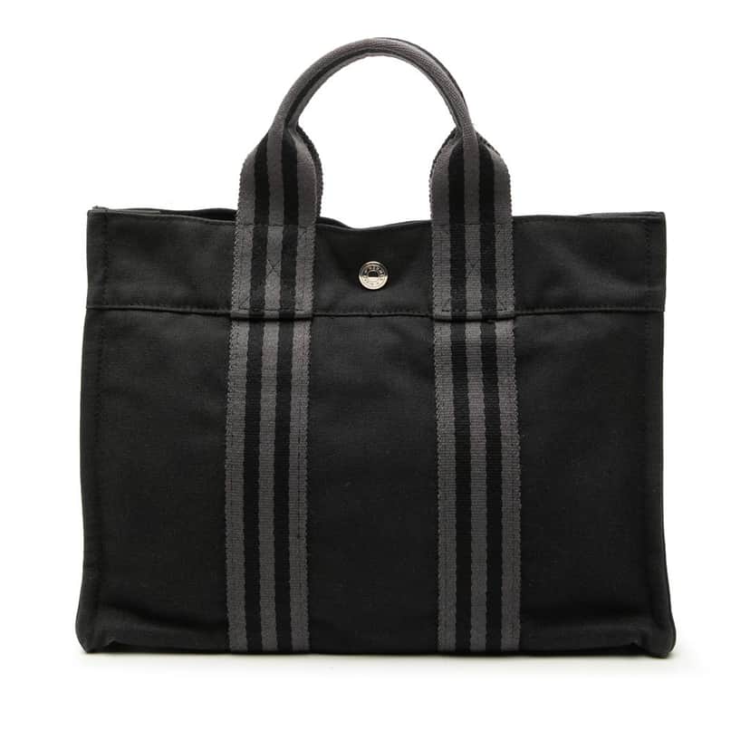 Hermès Canvas Fourre Tout PM Black Very good condition - Front View