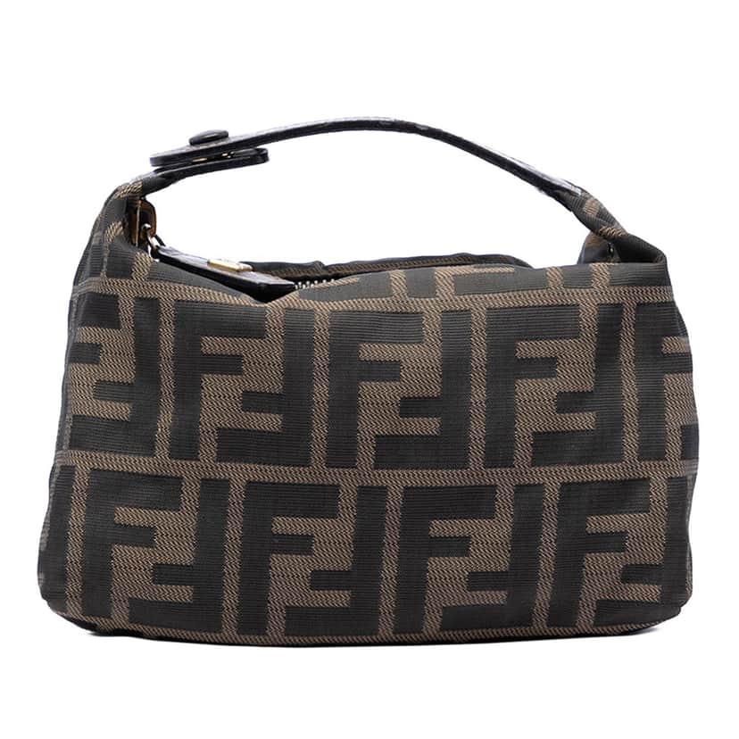 Fendi Mini Zucca Canvas Handbag Brown Very good condition - Front View