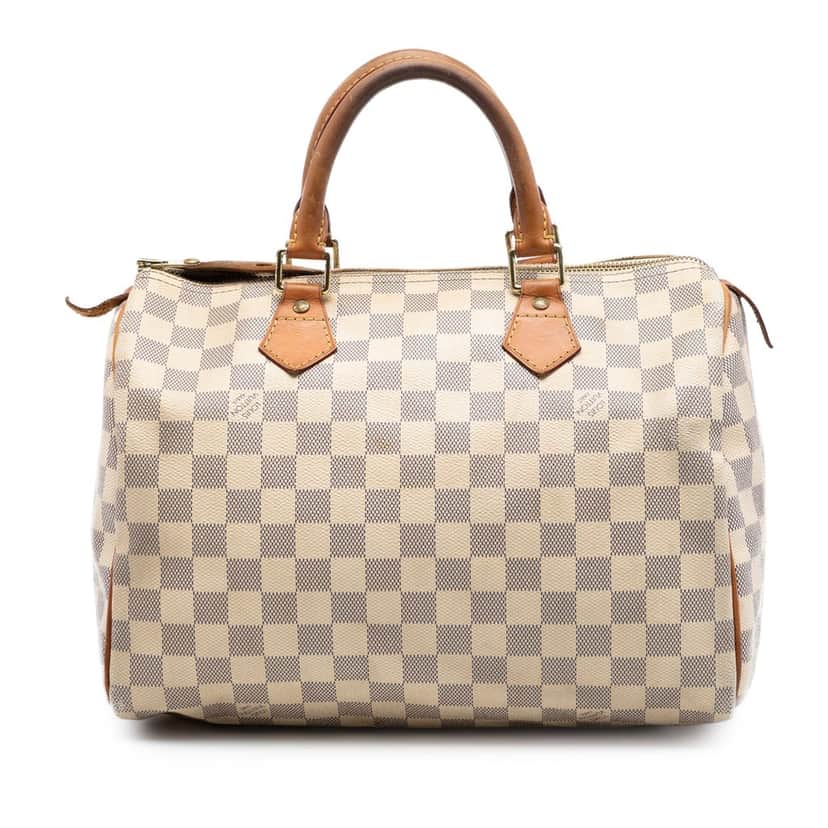 Louis Vuitton Damier Azur Speedy 30 White Very good condition - Front View