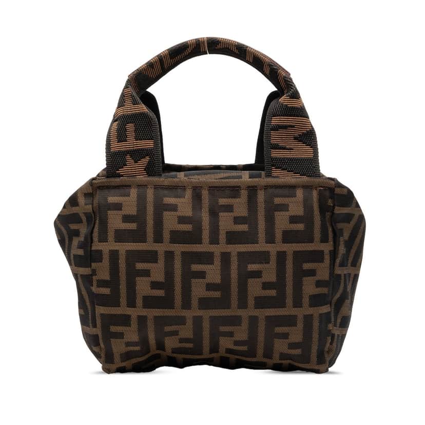 Fendi Mini Zucca Canvas Handbag Brown Very good condition - Front View