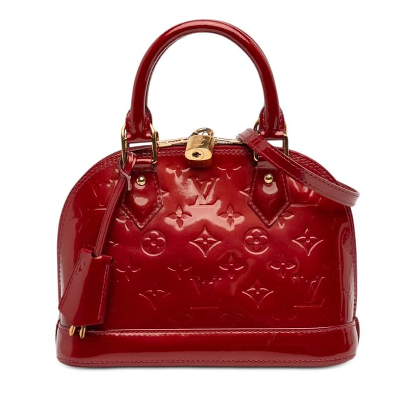 Louis Vuitton Monogram Vernis Alma BB Red Leather Very good condition - Front View