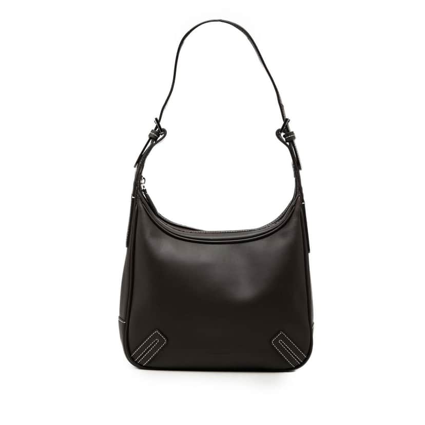 Burberry Leather Shoulder Bag Brown Leather Very good condition - Front View