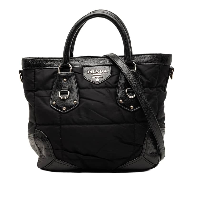 Prada Tessuto Cervo Lux 24H Tote Black Very good condition - Front View