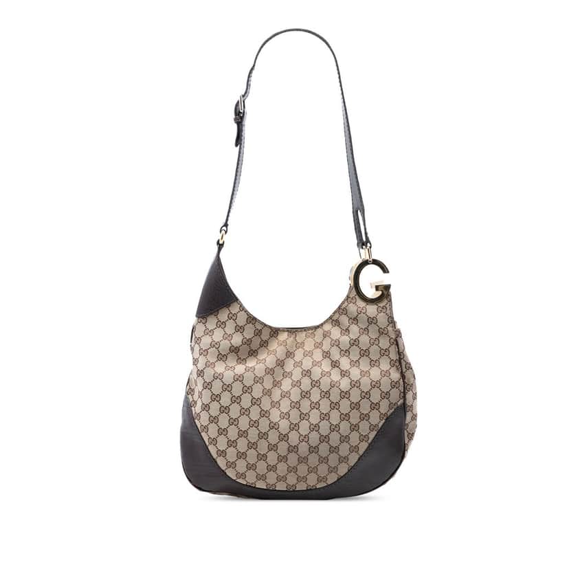 Gucci GG Canvas Charlotte Crossbody Beige Very good condition - Front View
