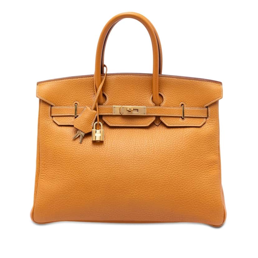 Hermès Togo Birkin Retourne 35 Orange Leather Very good condition - Front View