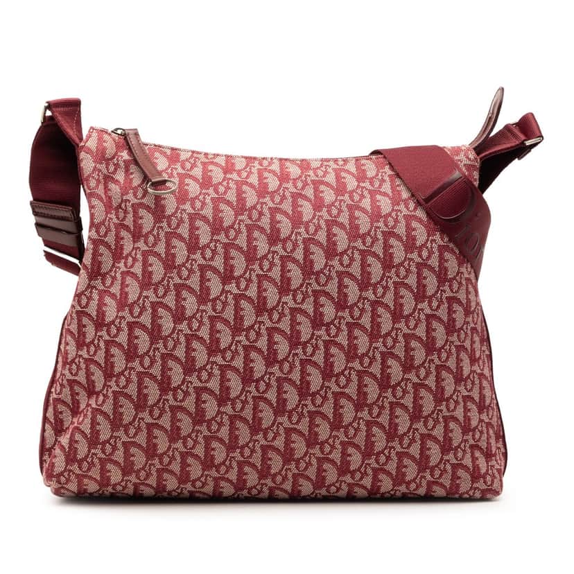 Dior Diorissimo Trotter Canvas Crossbody Red Very good condition - Front View