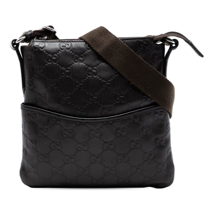Gucci Guccissima Crossbody Brown Leather Very good condition - Front View