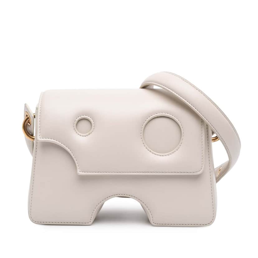Off-White Leather Burrow 22 Crossbody White Leather Very good condition - Front View