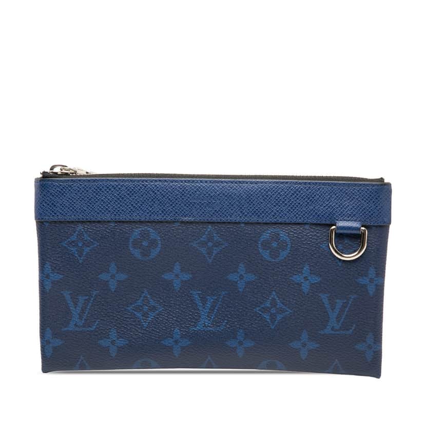 Louis Vuitton Monogram Taigarama Pochette Discovery PM Blue Very good condition - Front View