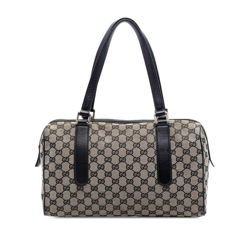 Gucci GG Canvas Boston Bag Beige Very good condition - Front View