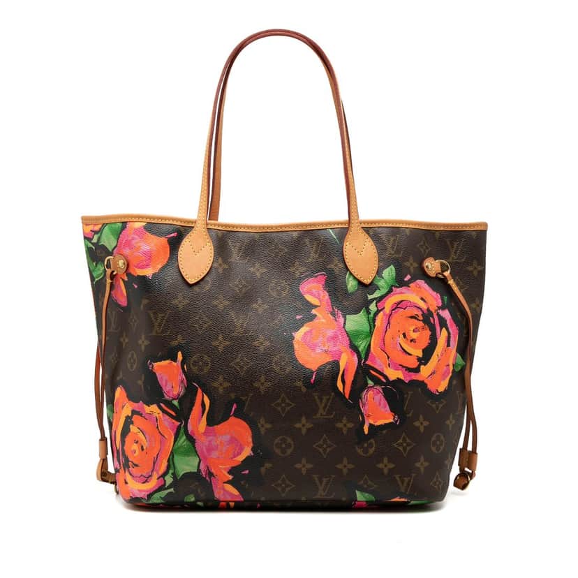 Louis Vuitton Monogram Roses Neverfull MM Brown Very good condition - Front View