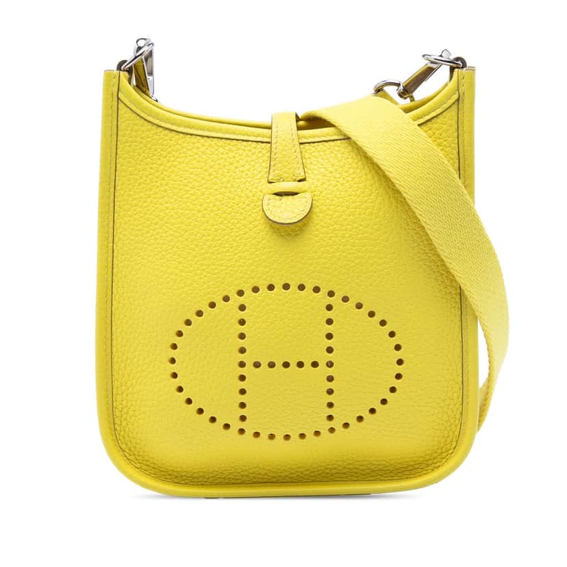 Hermès Clemence Evelyne I TPM Yellow Leather Very good condition - Front View
