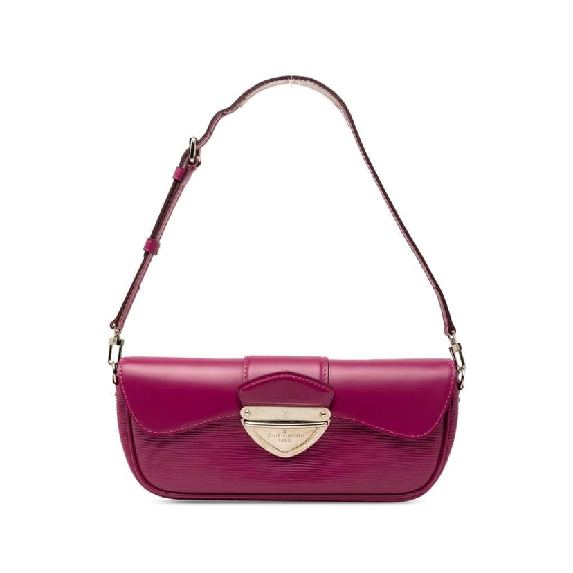 Louis Vuitton Epi Pochette Montaigne Purple Leather Very good condition - Front View