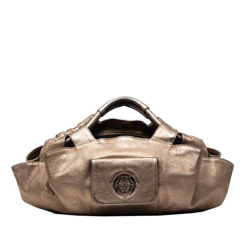 Loewe Metallic Nappa Anagram Aire Brown Leather Very good condition - Front View