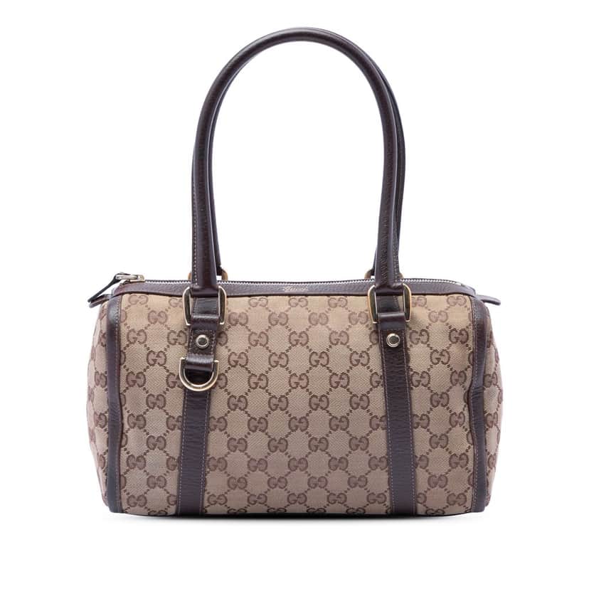 Gucci GG Canvas Abbey D Ring Boston Bag Beige Very good condition - Front View