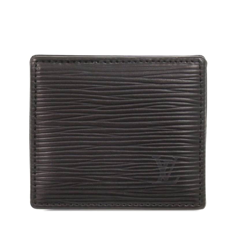 Louis Vuitton Epi Porte Monnaie Boite Coin Case Black Leather Very good condition - Front View