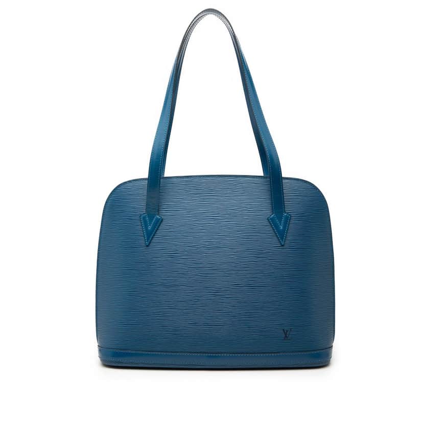 Louis Vuitton Epi Lussac Blue Leather Very good condition - Front View