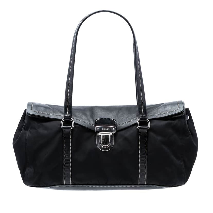 Prada Tessuto Easy Shoulder Bag Black Very good condition - Front View