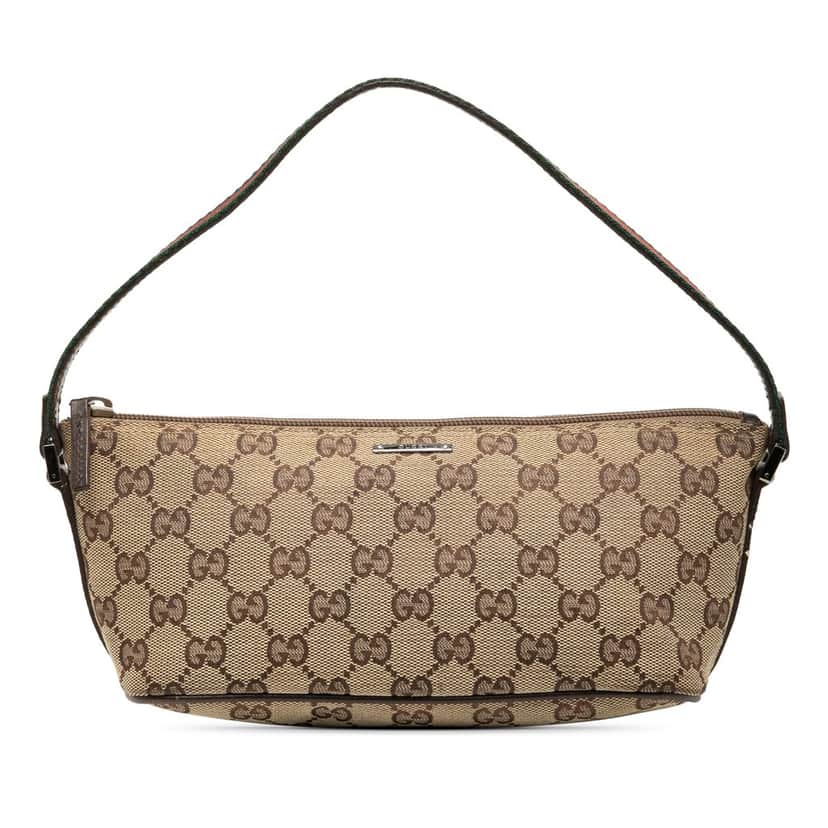 Gucci GG Canvas Web Boat Beige Very good condition - Front View