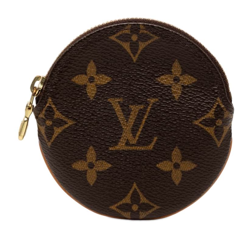 Louis Vuitton Monogram Round Coin Pouch Brown Very good condition - Front View