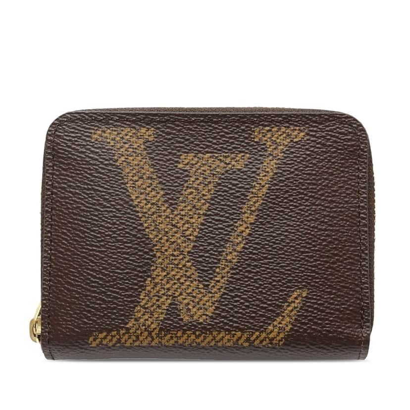 Louis Vuitton Monogram Giant Zippy Coin Pouch Brown Very good condition - Front View