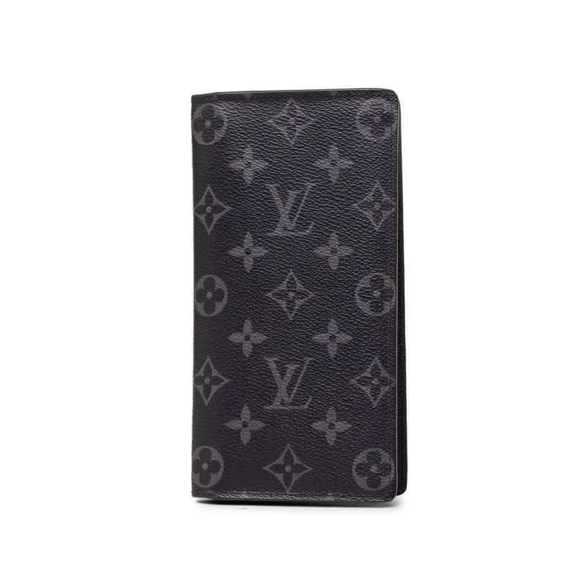 Louis Vuitton Monogram Eclipse Brazza Wallet Black Very good condition - Front View